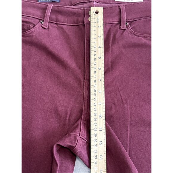 NYDJ Marilyn Straight Plum Purple Jeans Women's Sz 18W High Rise Lift Tuck NWT - Picture 4 of 14